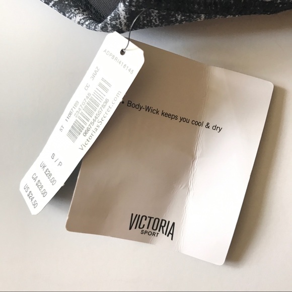 VS grey multi crossed strap back sports bra Sz S - Picture 5 of 8